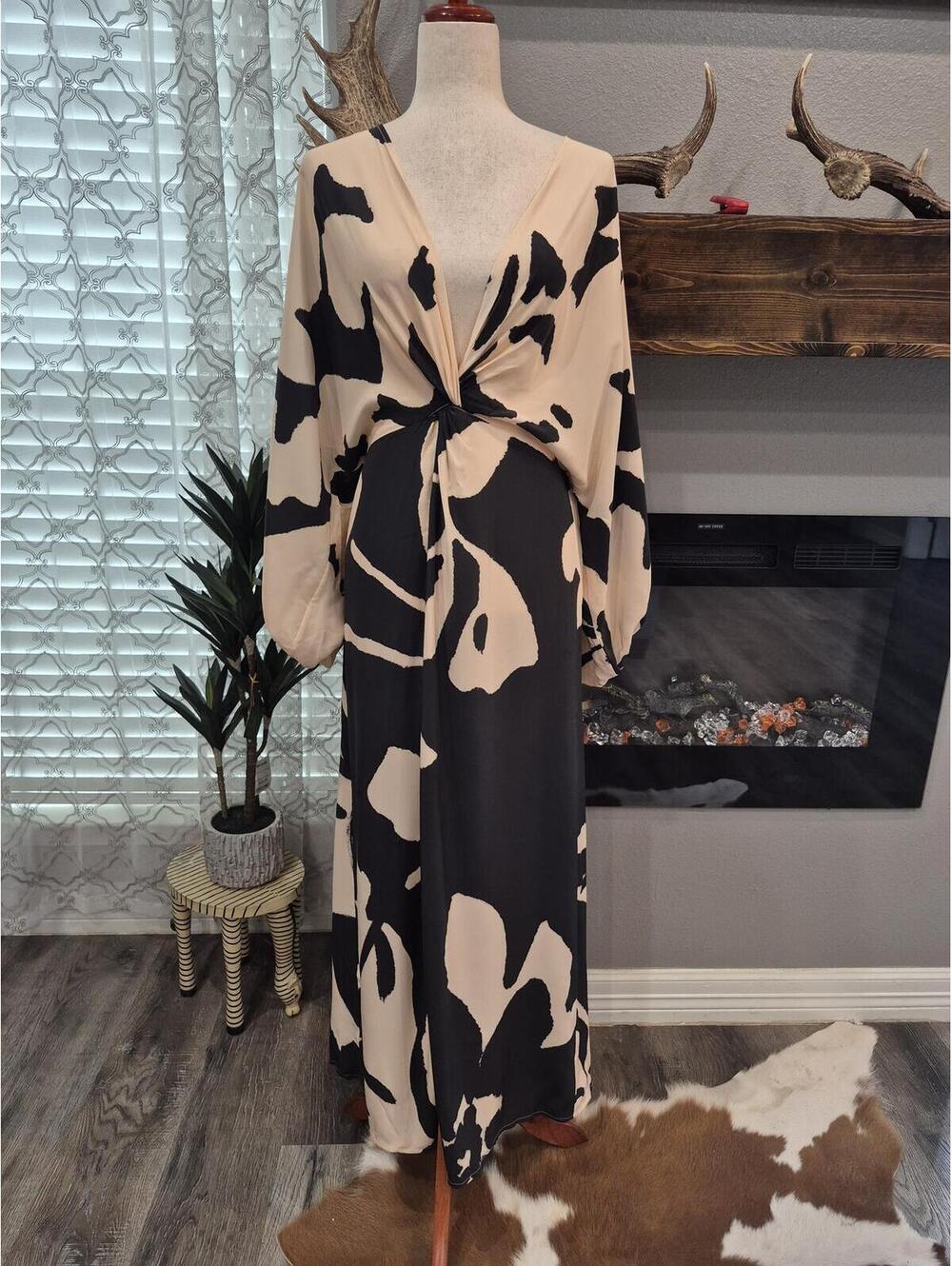 FIGUE Brenna Silk Maxi dress size 6 - Picture 3 of 8